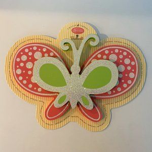 NWT - Twelve Timbers Sparkle Collection 3D Butterfly Wood Decor